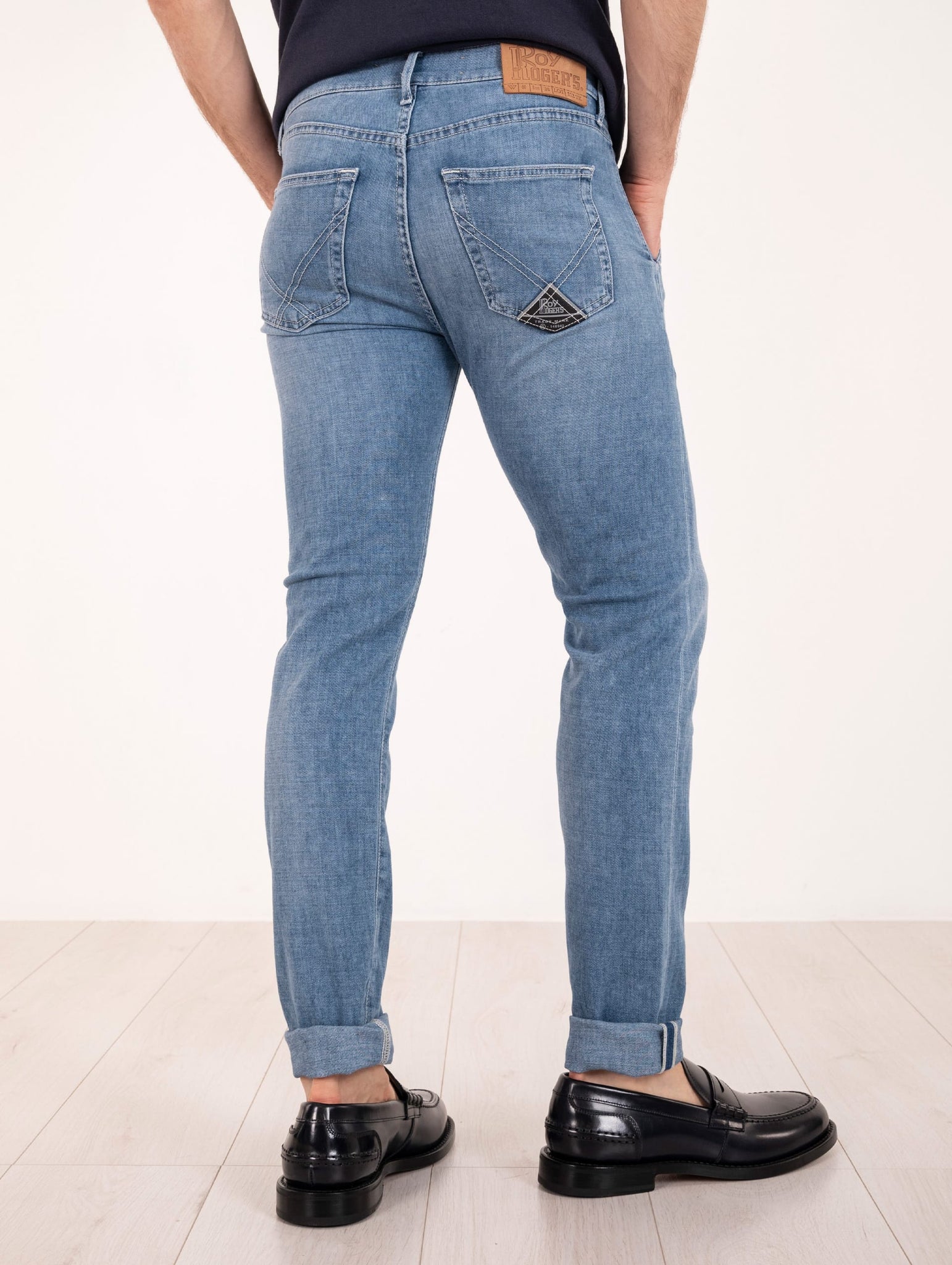 Jeans Roy Roger's Royales in Denim Candiani Chiaro