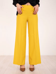 Pantalone Simona Corsellini in Viscosa Golden Yellow