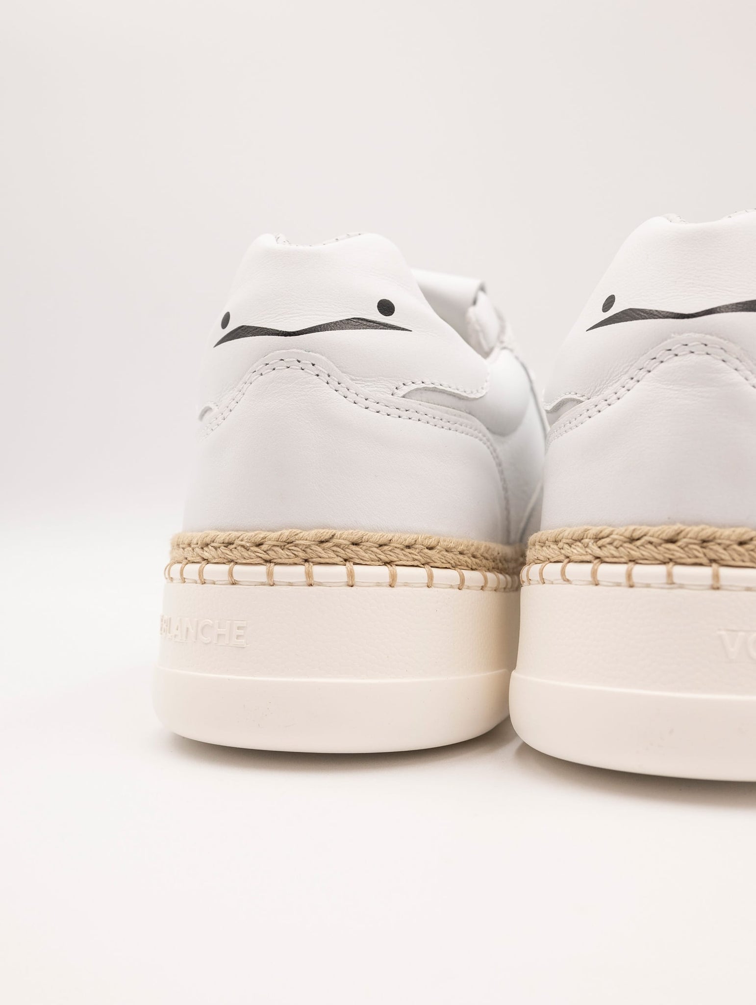 Sneakers Layton Voile Blanche In Pelle e Corda Bianca