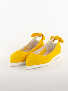 Ballerina Four Stroke Amalfi in Suede Giallo