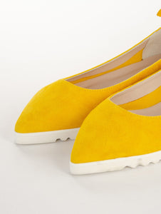 Ballerina Four Stroke Amalfi in Suede Giallo