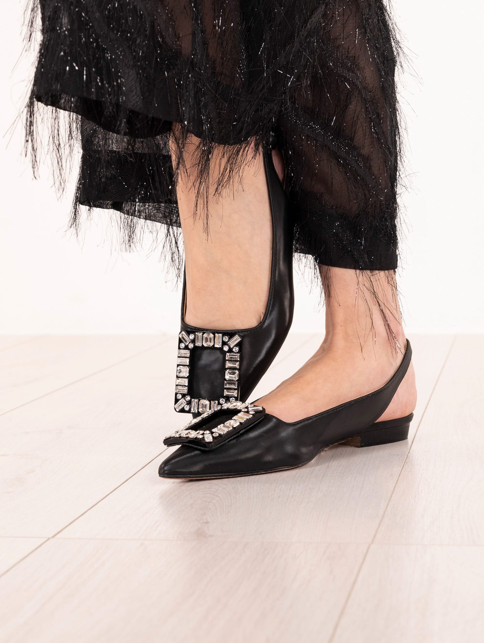 Ballerina Twenty Fourhaitch in Eco Pelle Nero