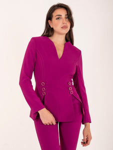 Blusa Simona Corsellini in Crepè Magenta