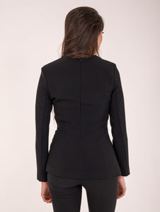 Blusa Simona Corsellini in Crepè Nero