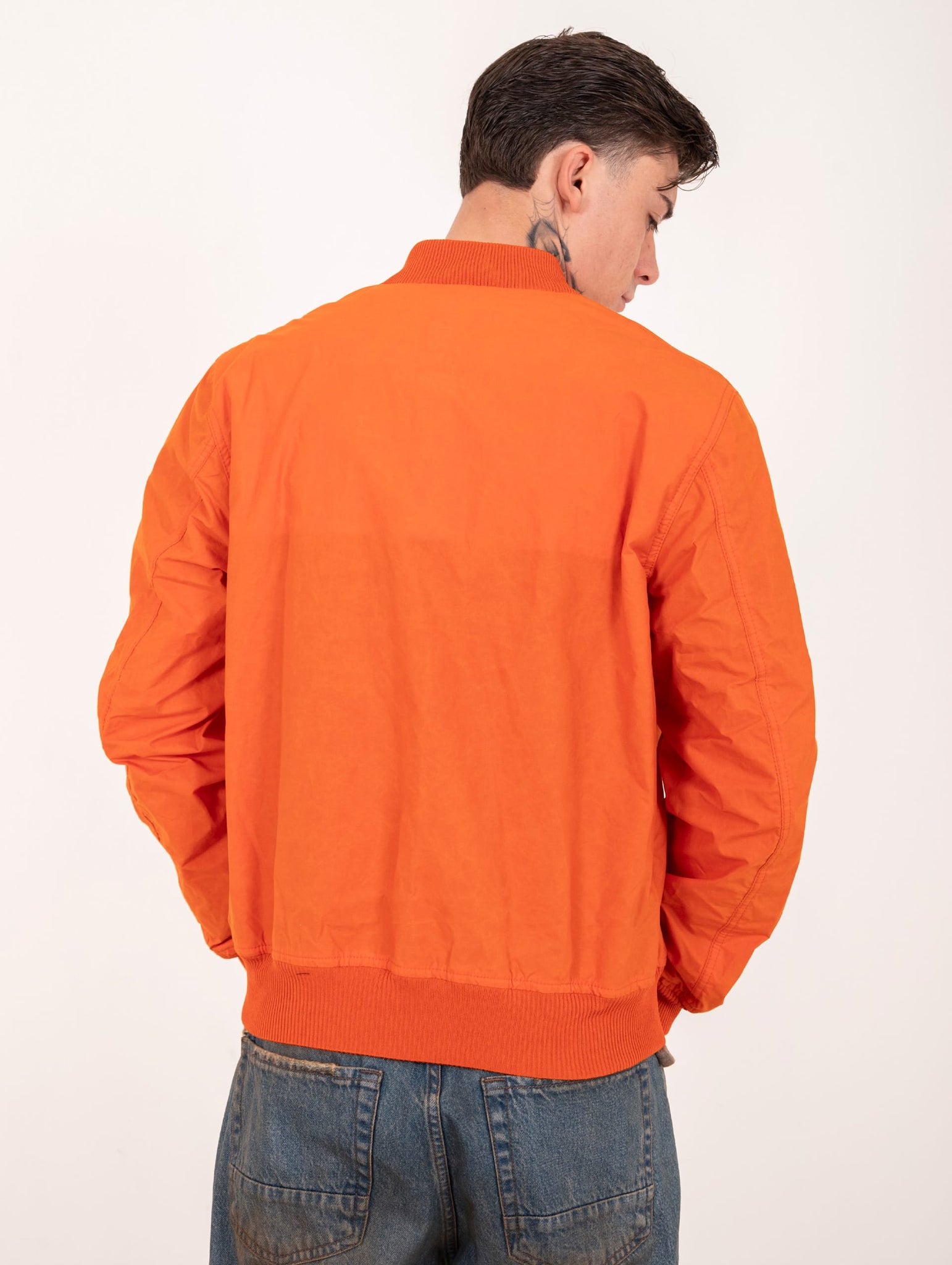 Bomber Manifattura Ceccarelli in Cotone Idrorepellente Arancio