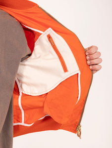 Bomber Manifattura Ceccarelli in Cotone Idrorepellente Arancio