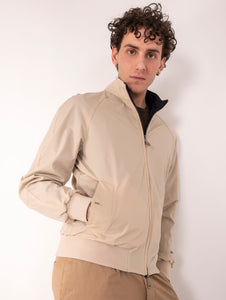 Bomber Reversibile Kired in Tessuto Tecnico Blu/Beige