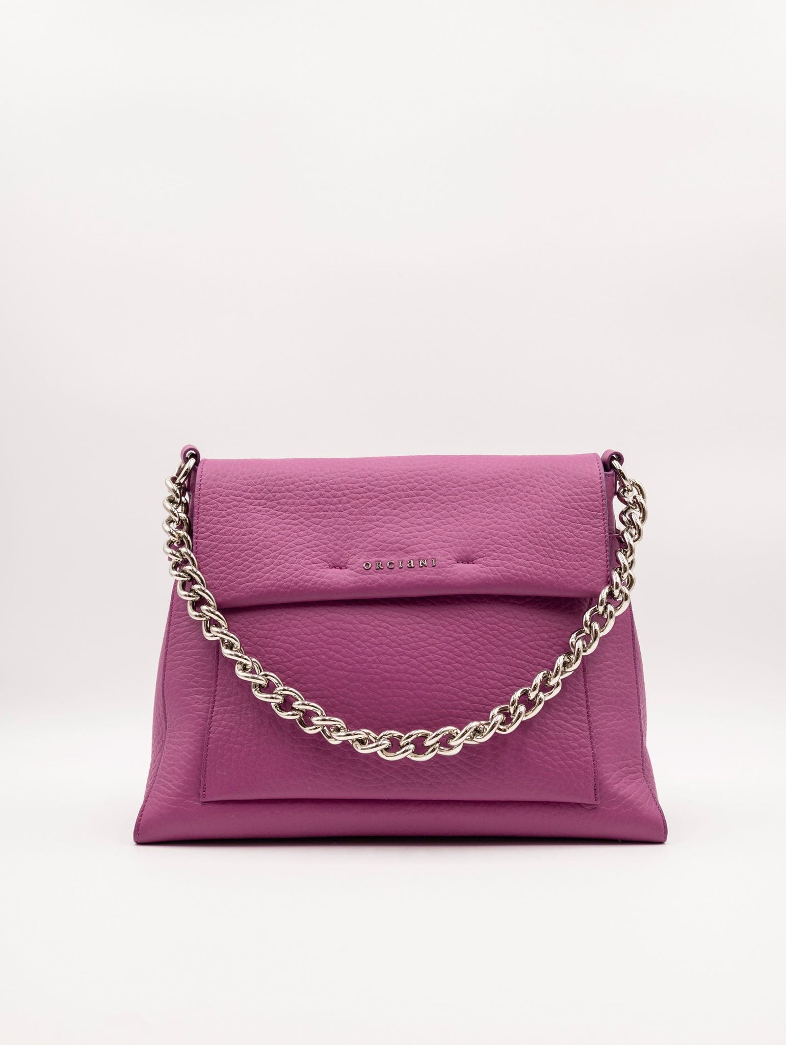 Borsa a Spalla Missy Orciani in Pelle Liscia Magenta