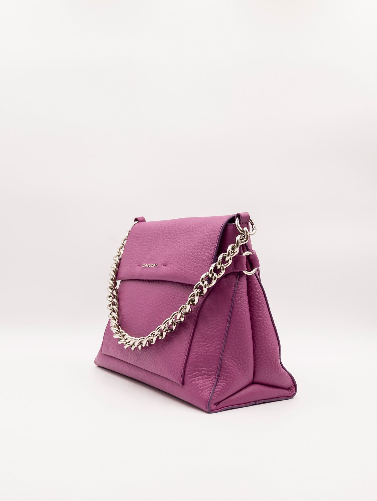 Borsa a Spalla Missy Orciani in Pelle Liscia Magenta