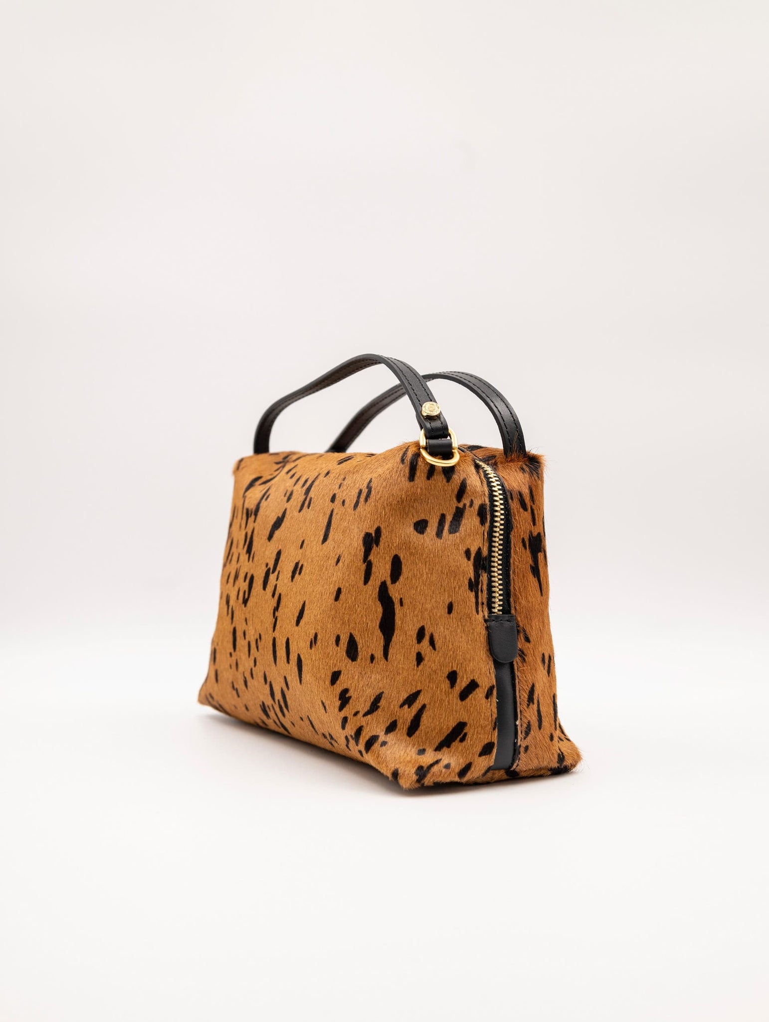 Borsa Alifa Gianni Chiarini in Cavallino Animalier Cognac e Nero