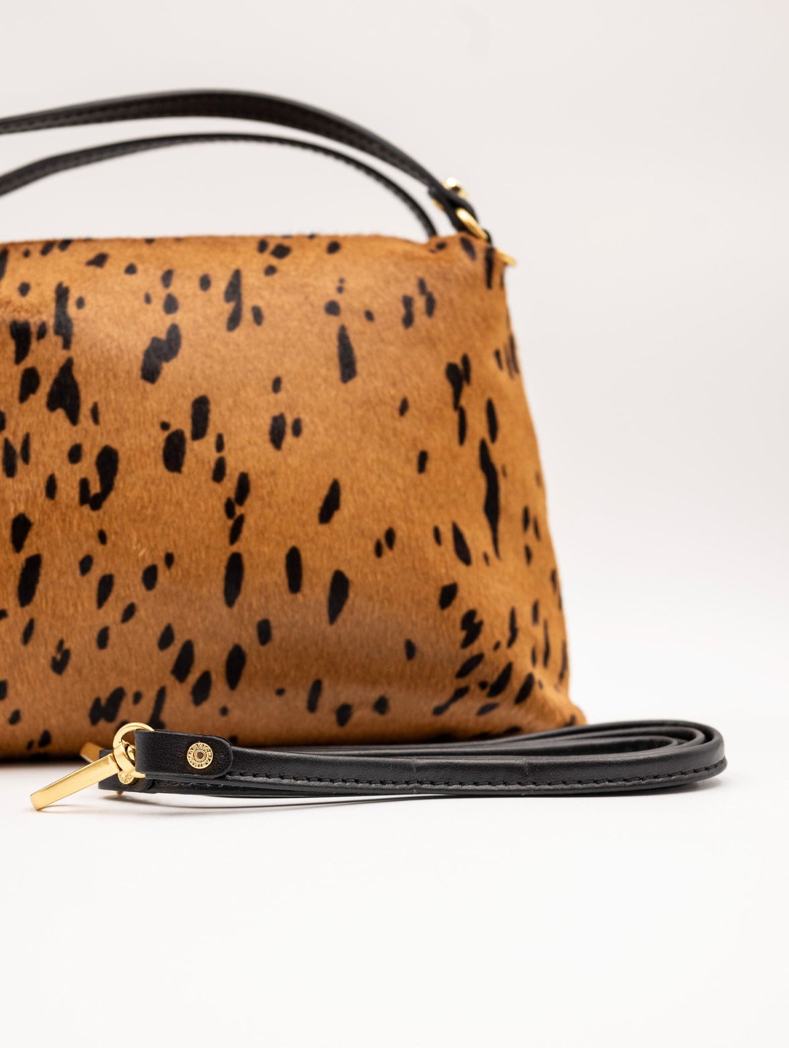 Borsa Alifa Gianni Chiarini in Cavallino Animalier Cognac e Nero