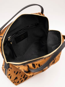 Borsa Alifa Gianni Chiarini in Cavallino Animalier Cognac e Nero