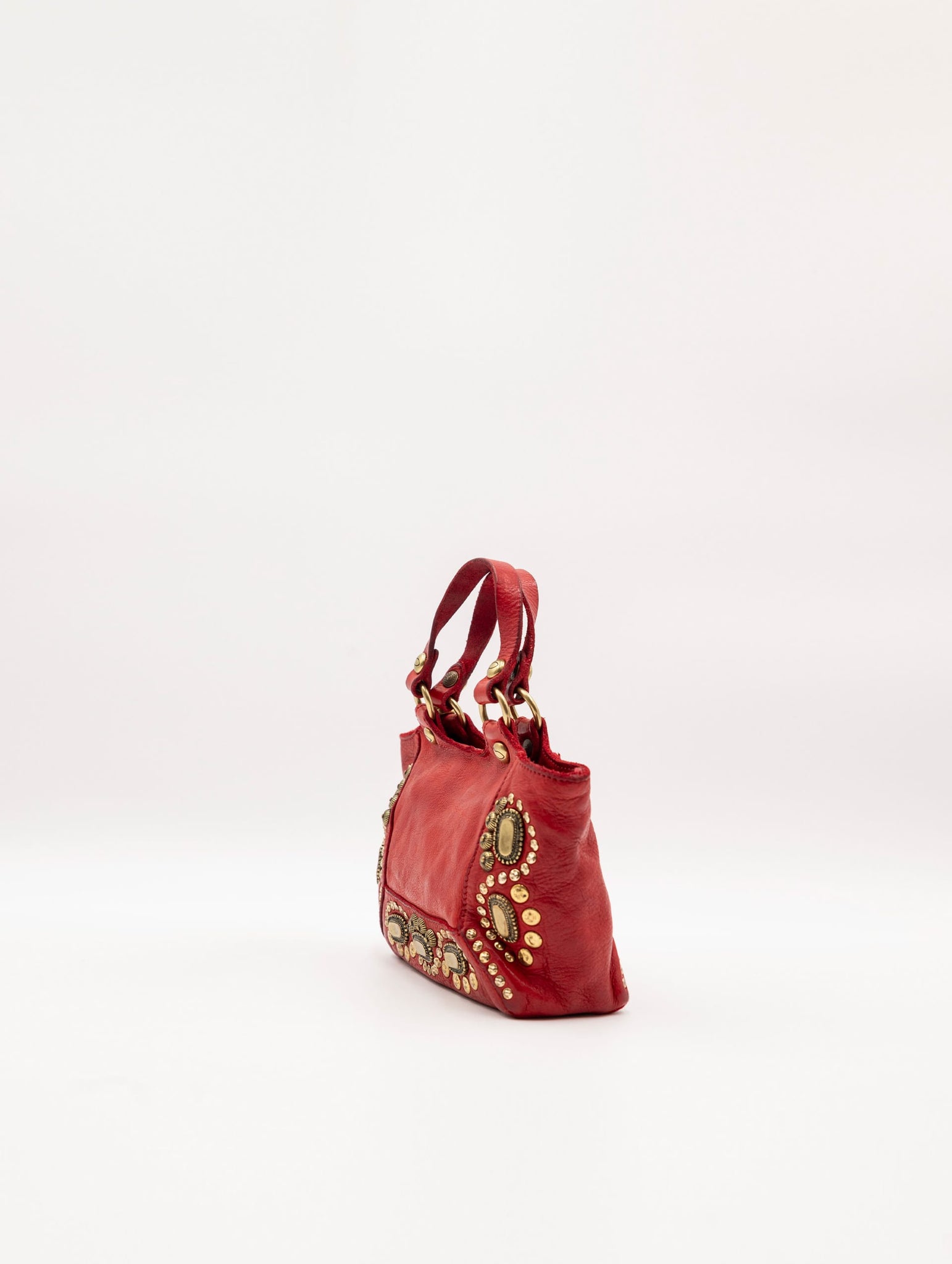 Borsa Cassiopea Campomaggi con Borchie in Pelle Orchidea