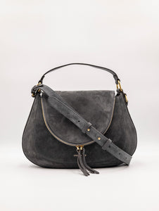 Borsa Coccinelle Sole in Suede Ardesia