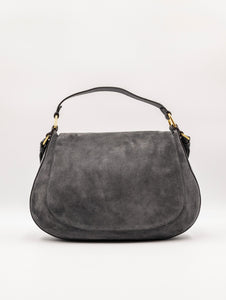 Borsa Coccinelle Sole in Suede Ardesia