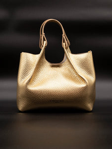 Borsa Dua Gianni Chiarini in Pelle Martellata Laminata Oro