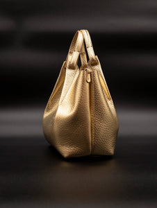 Borsa Dua Gianni Chiarini in Pelle Martellata Laminata Oro