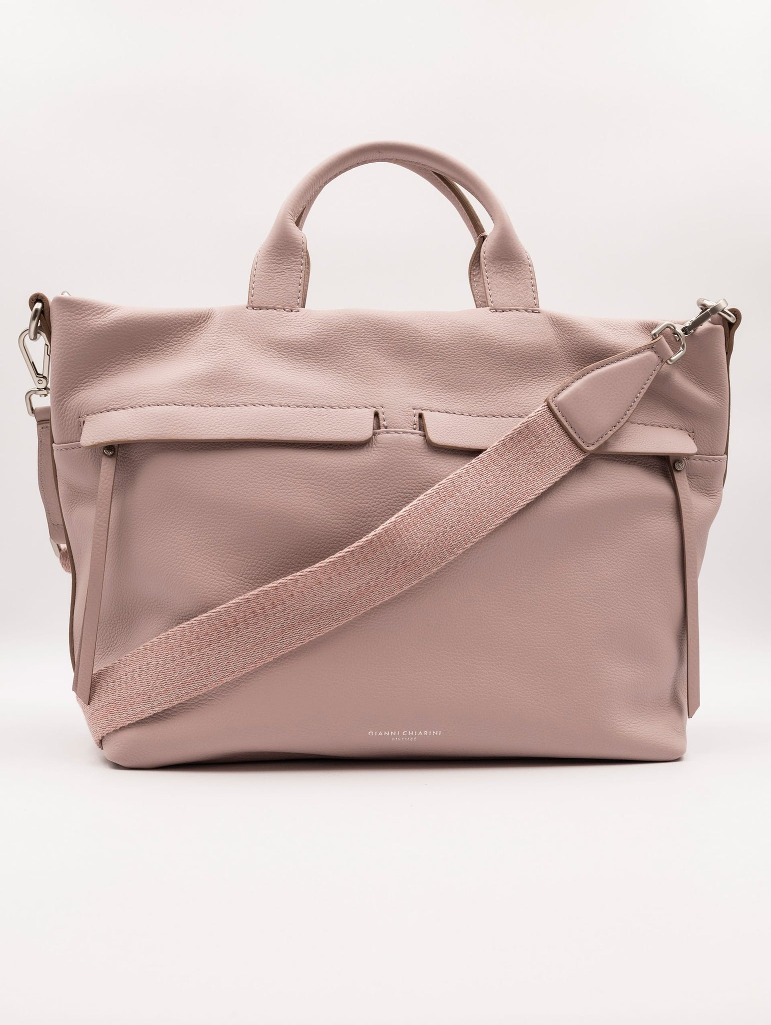 Borsa Duna Gianni Chiarini in Pelle Martellata Rosa