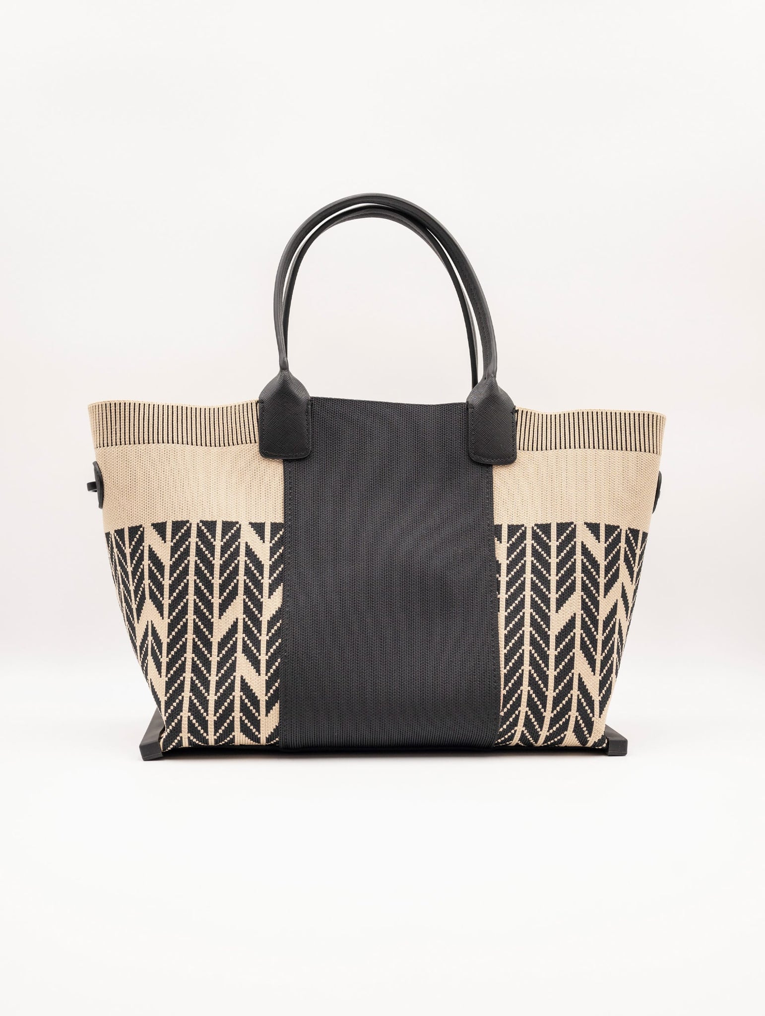 Borsa Fri-Yay Marta in Maglia Jaquard Beige e Nero