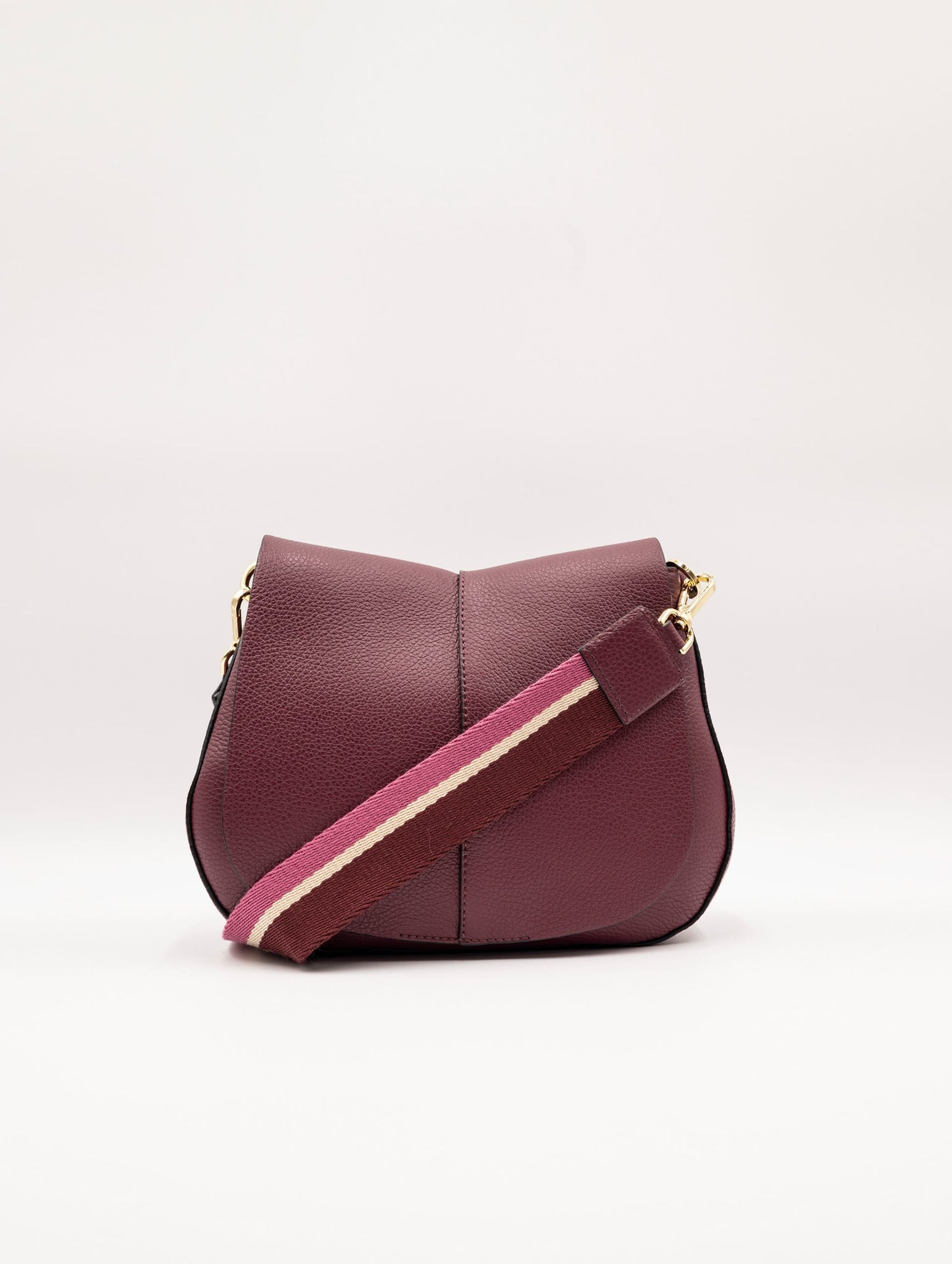 Borsa Gianni Chiarini Helena Round in Pelle Martellata Bordeaux