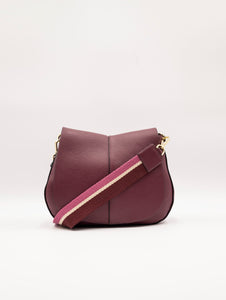 Borsa Gianni Chiarini Helena Round in Pelle Martellata Bordeaux