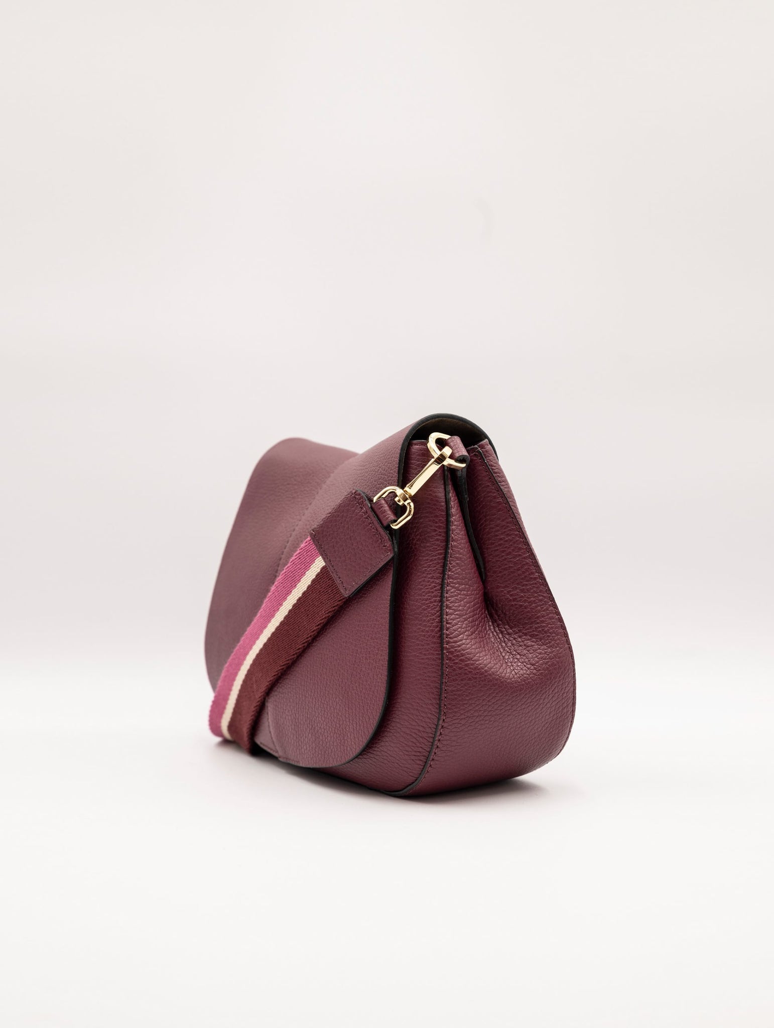 Borsa Gianni Chiarini Helena Round in Pelle Martellata Bordeaux