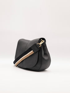 Borsa Gianni Chiarini Helena Round in Pelle Martellata Nera