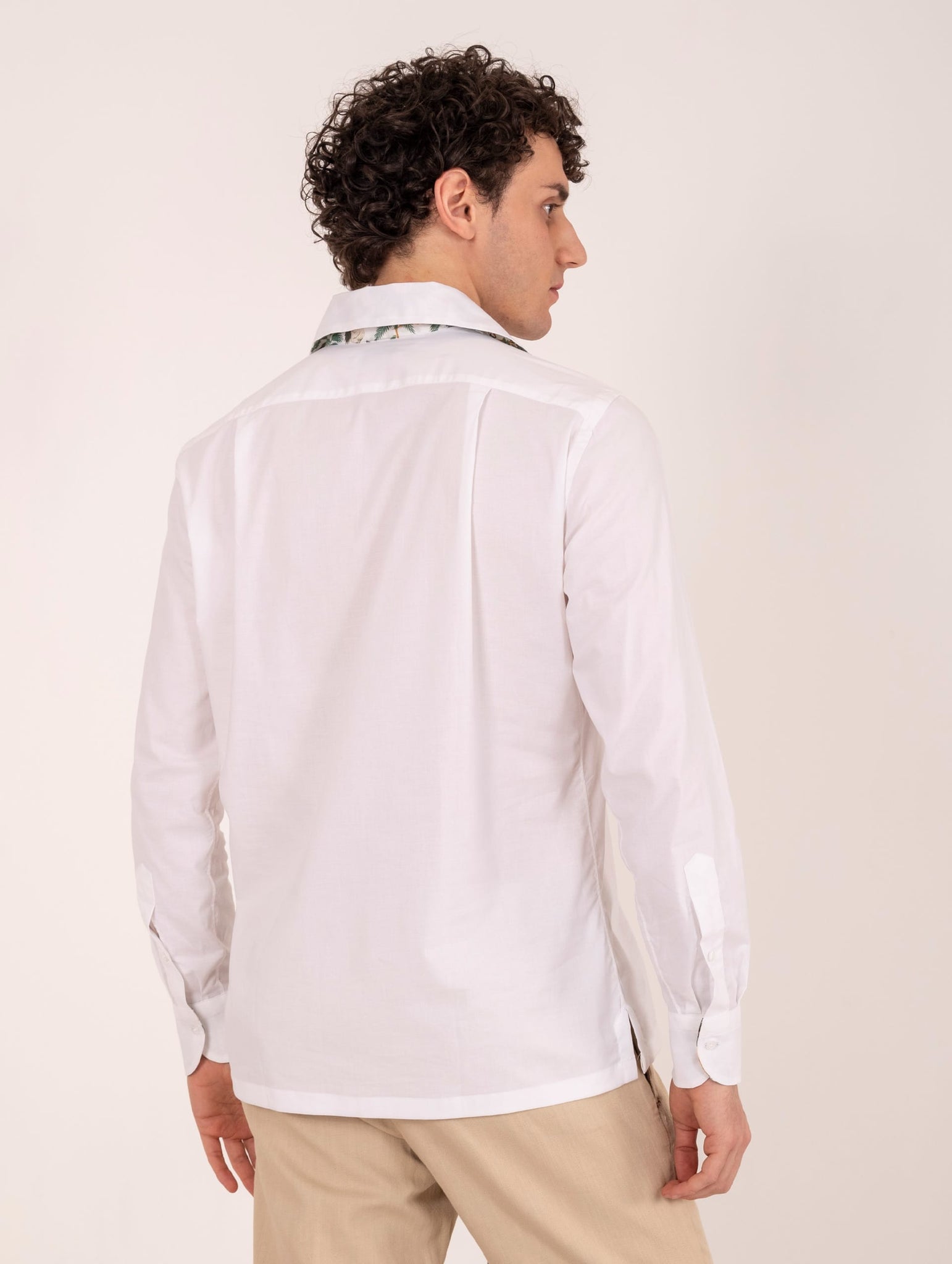 Camicia Capri Pietra Salata Jungle in Cotone Bianco