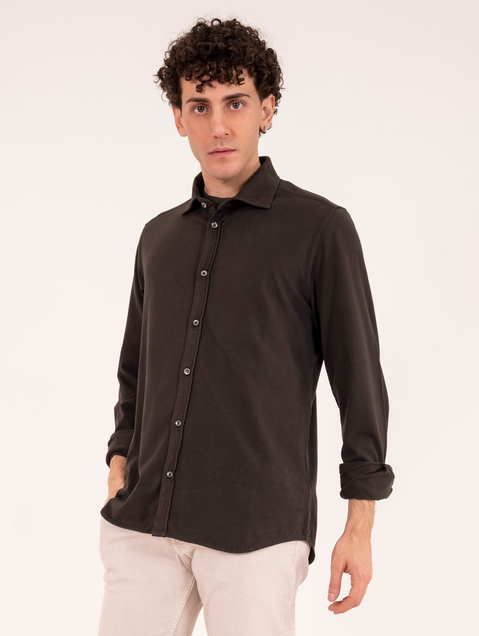 Camicia Circolo 1901 in Jersey Antracite