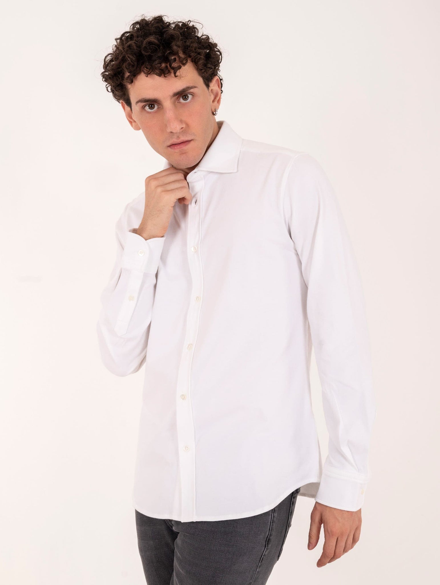 Camicia Circolo 1901 in Jersey Bianco