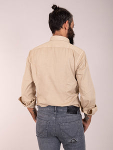 Camicia Four Stroke Cotone Beige