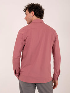 Camicia H953 in Cotone Piquet Malva