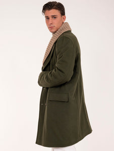 Cappotto Doppiopetto Bazar Deluxe in Lana Verde