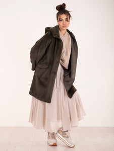 Cappotto Eco Pelliccia Leon & Loulou Militare