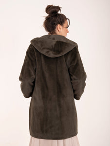 Cappotto Eco Pelliccia Leon & Loulou Militare