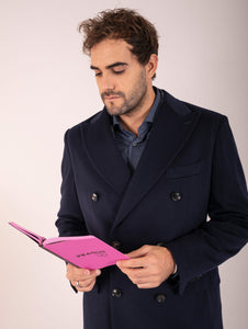 Cappotto Four Stroke in Puro Cashmere Loro Piana Blu