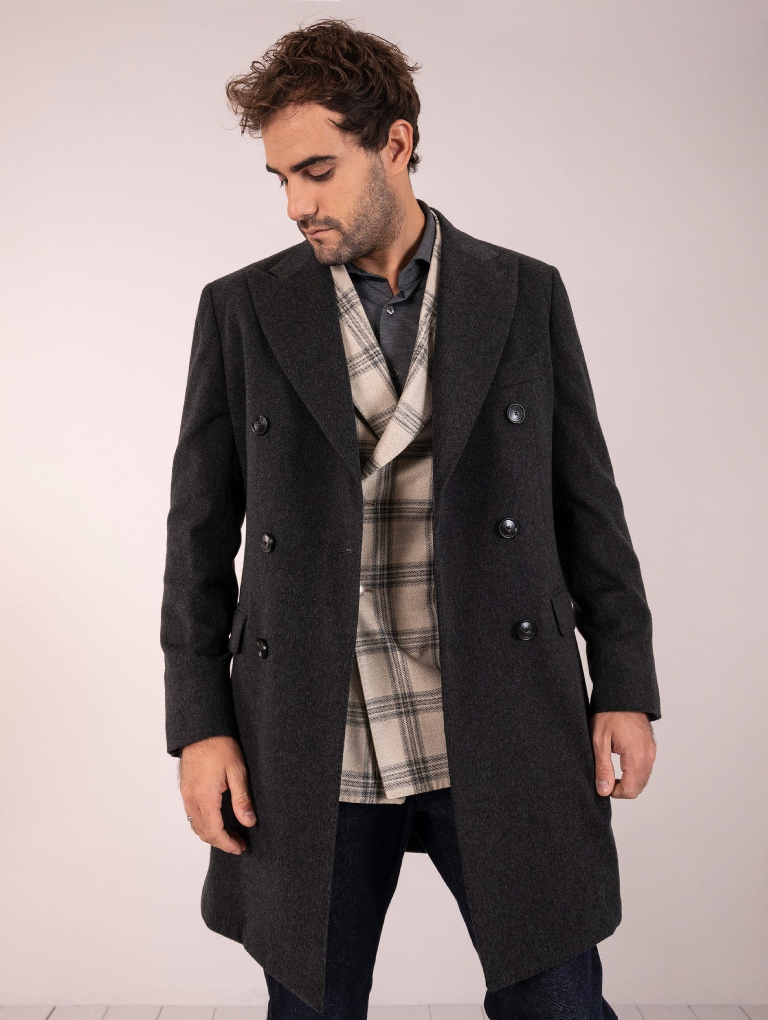 Cappotto Four Stroke Puro Cashmere Loro Piana Grigio