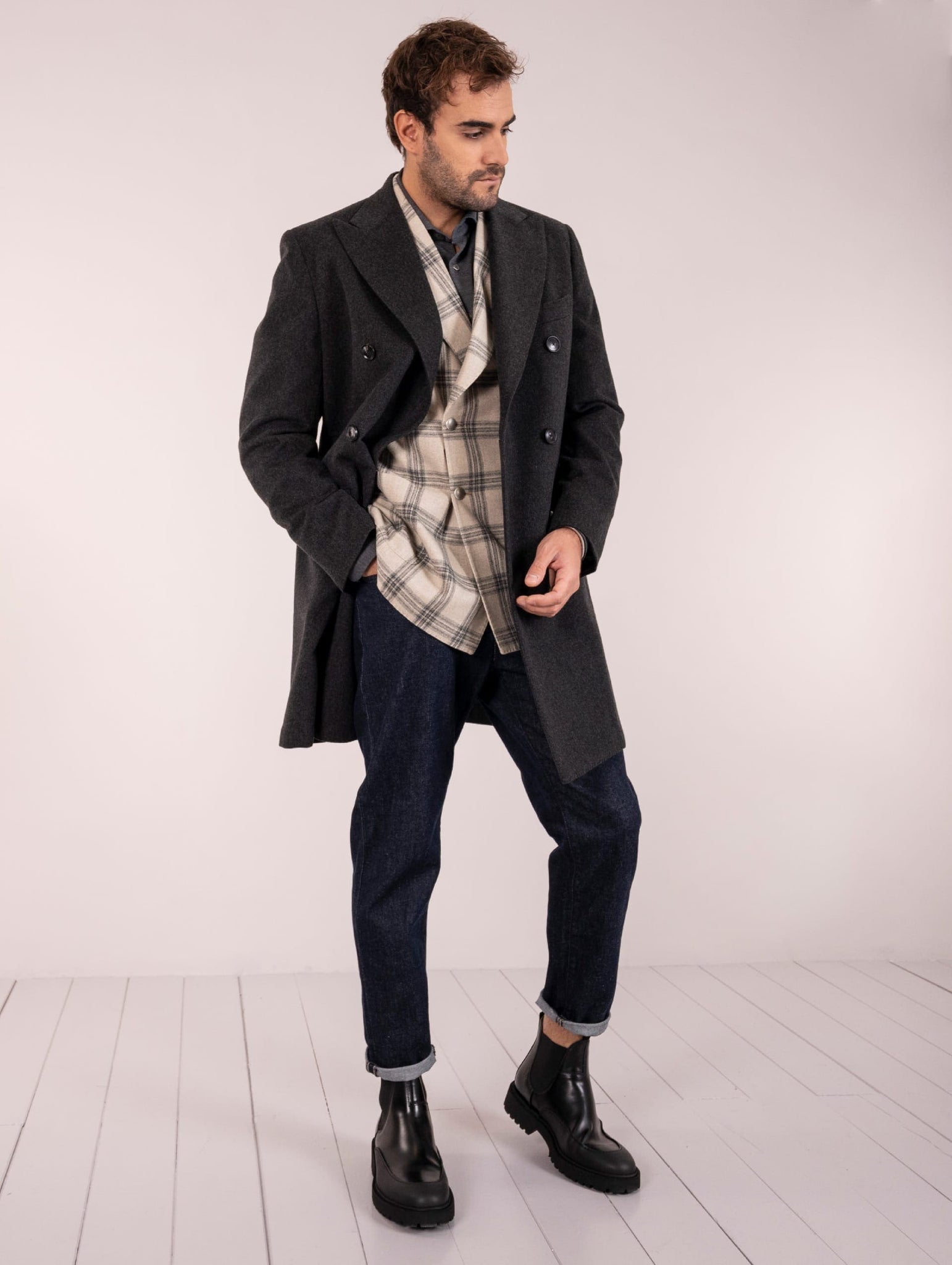 Cappotto Four Stroke Puro Cashmere Loro Piana Grigio