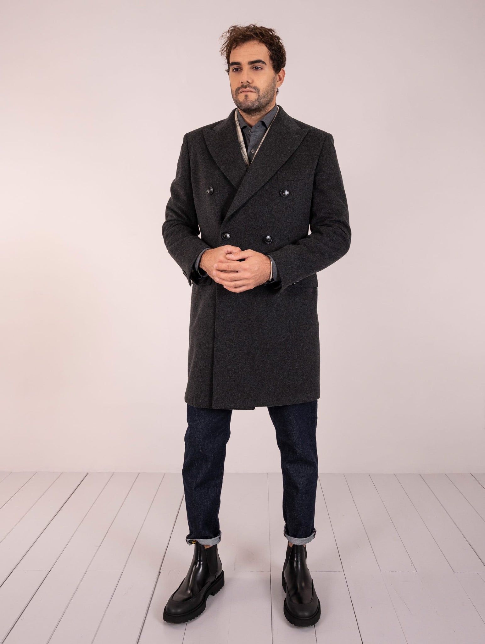 Cappotto Four Stroke Puro Cashmere Loro Piana Grigio