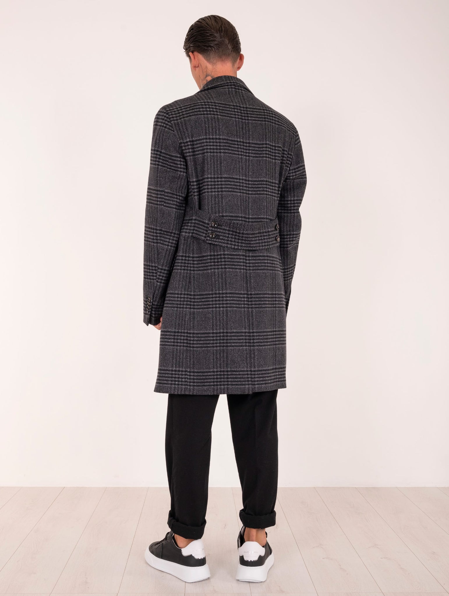 Cappotto Luigi Bianchi Mantova in Lana e Cashmere Colombo Check