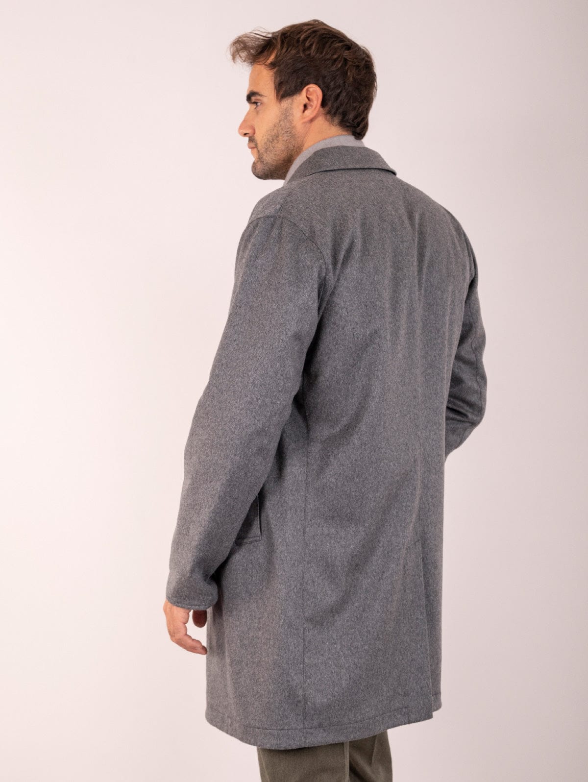 Cappotto Reversibile Kired Cashmere/Tecnico Grigio