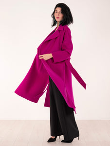 Cappotto Simona Corsellini in Lana Magenta