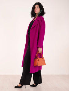 Cappotto Simona Corsellini in Lana Magenta