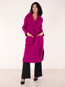 Cappotto Simona Corsellini in Lana Magenta