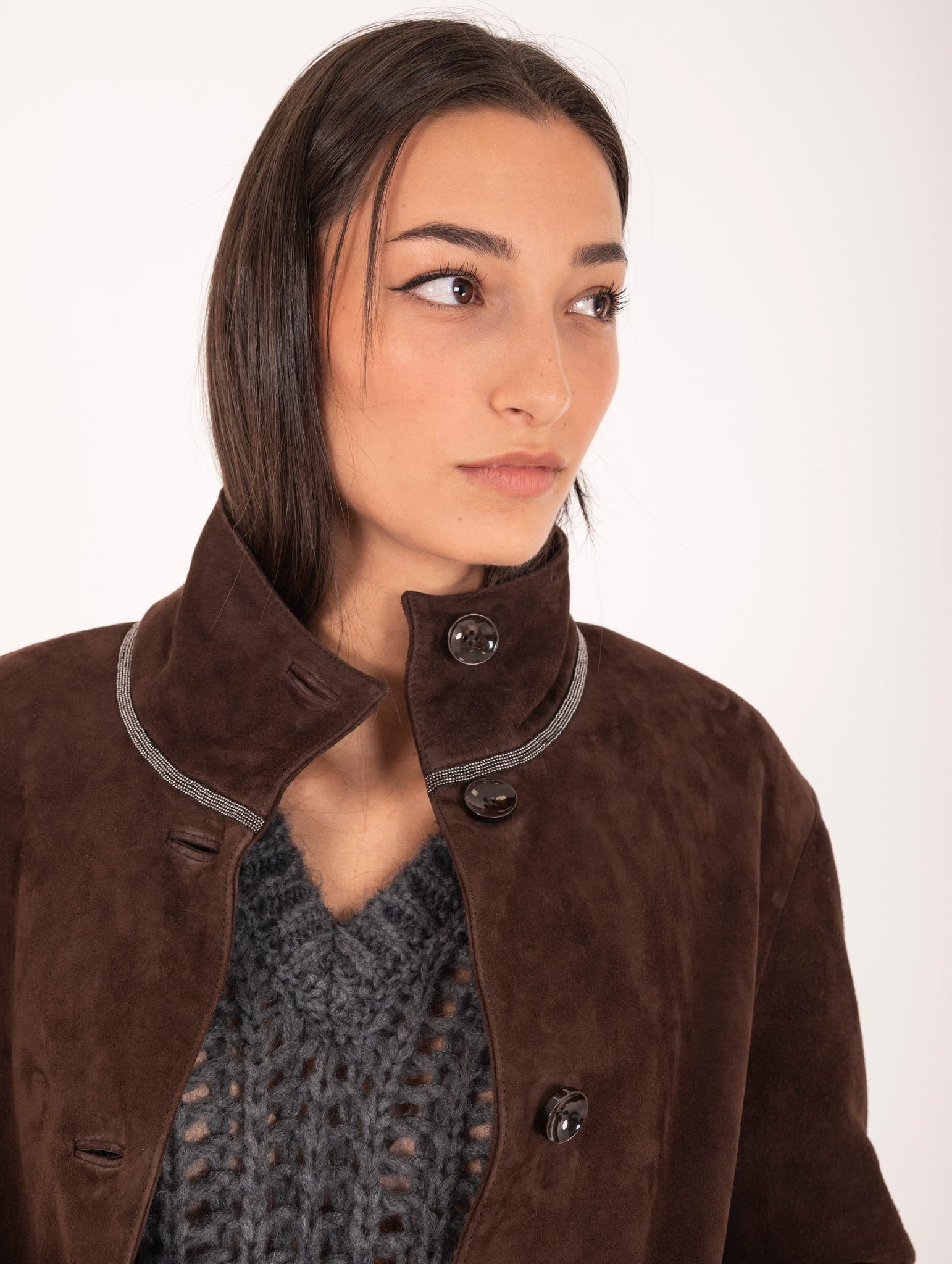 Cappotto The Jackie Leather in Suede T. di Moro