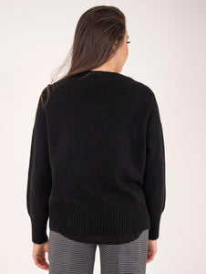 Cardigan Anneclaire il Lana e Cashmere Nero