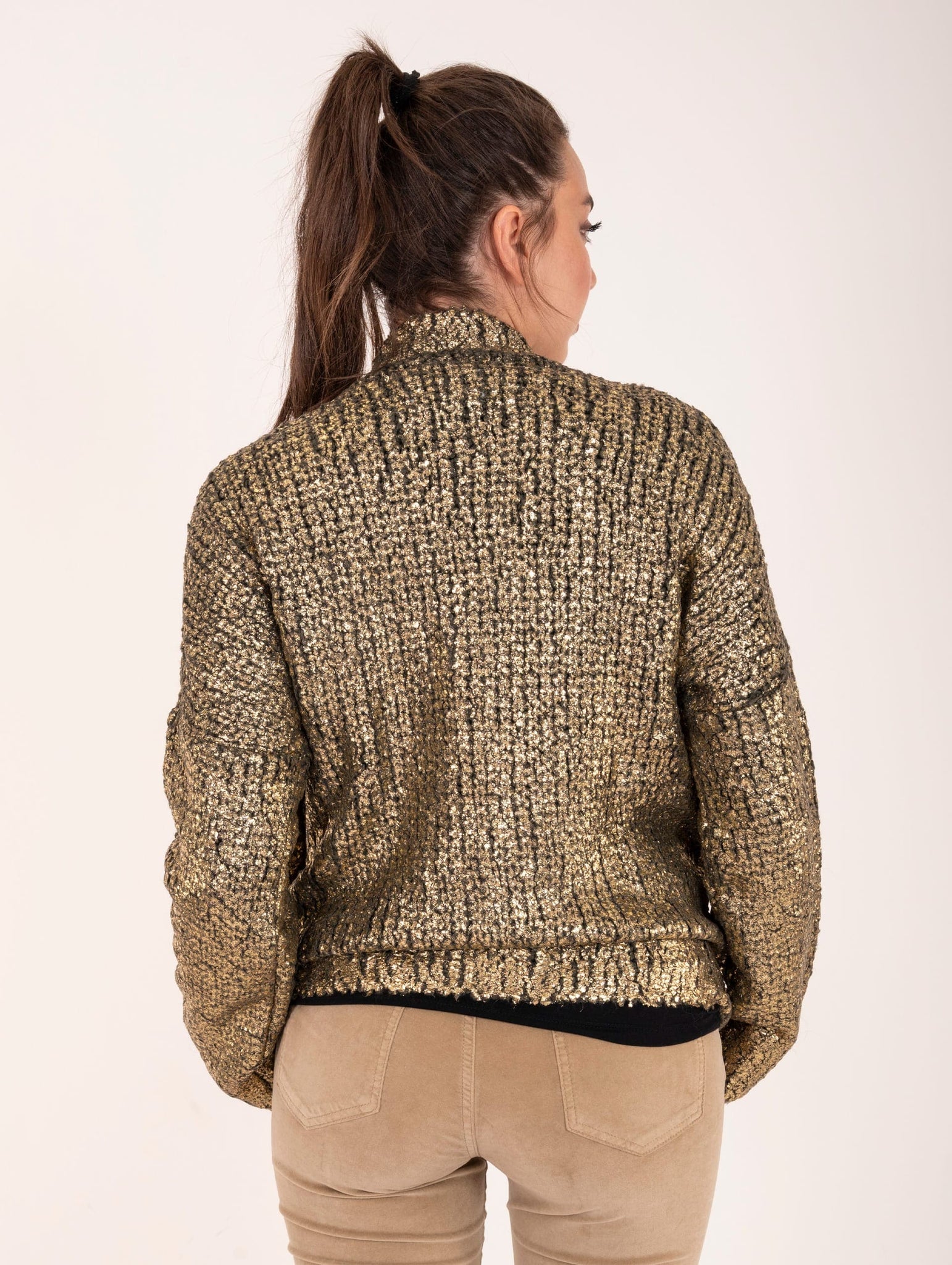 Cardigan Cracked Brand Unique Oro