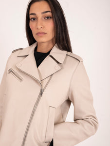 Chiodo The Jackie Leather in Pelle Crema