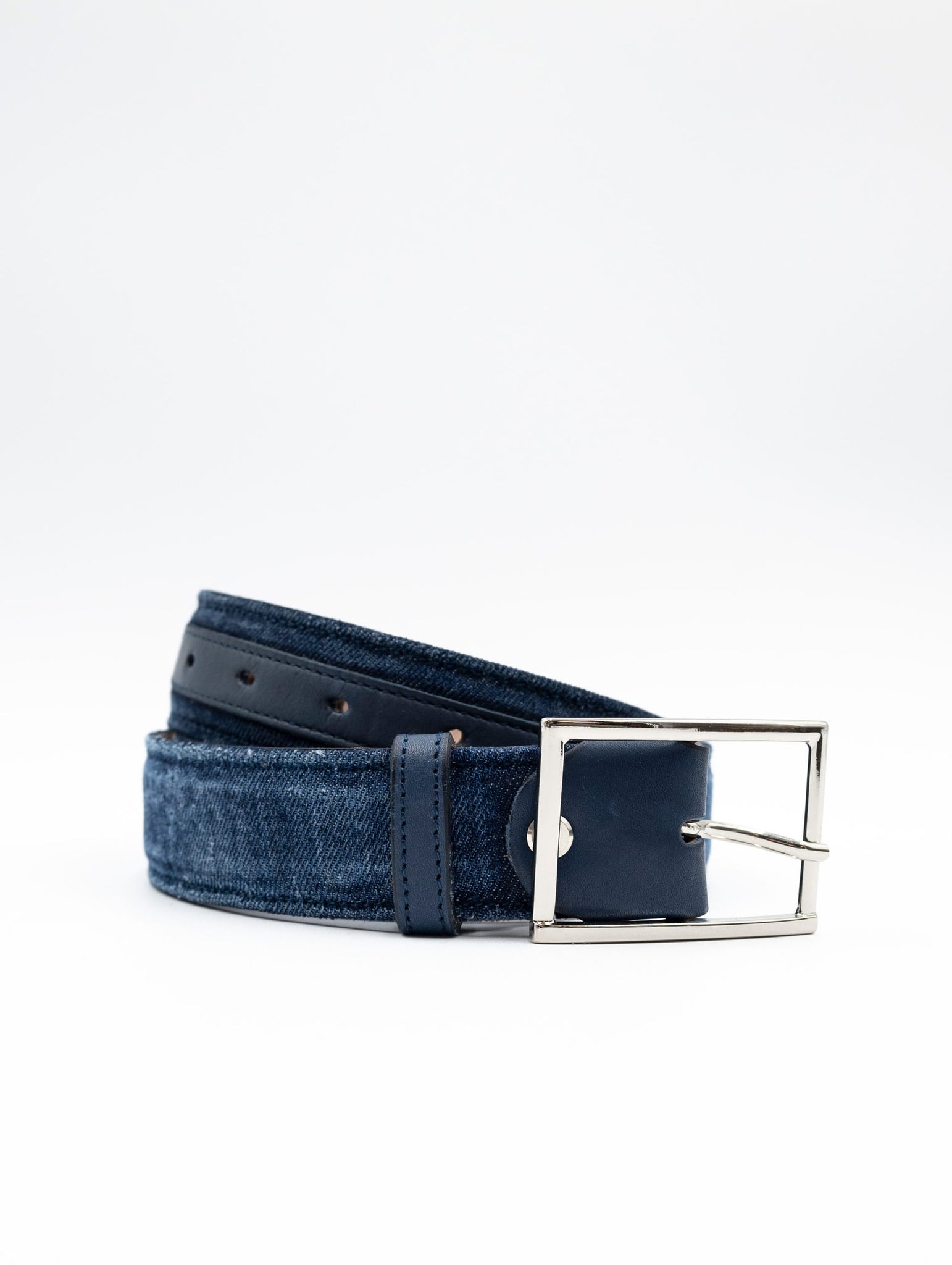 Cintura Doucal's in Denim e Pelle Blu