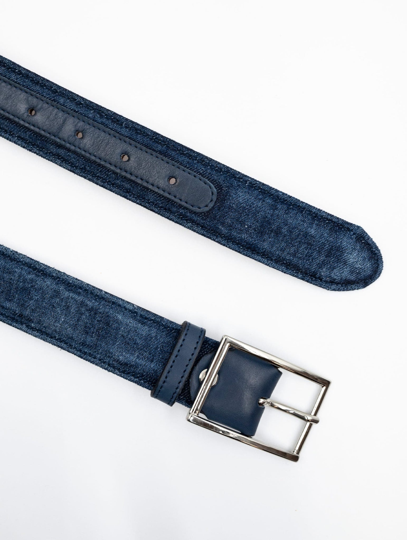 Cintura Doucal's in Denim e Pelle Blu